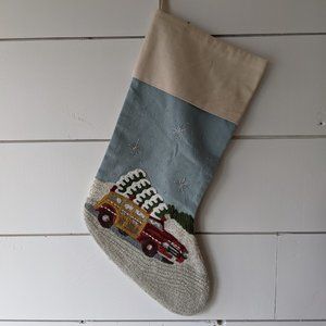 Set of Two Pottery Barn Vintage Car Stockings
